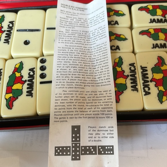 Jamaican Dominoes with Island of Jamacia. Full set of 28. - Picture 5 of 6